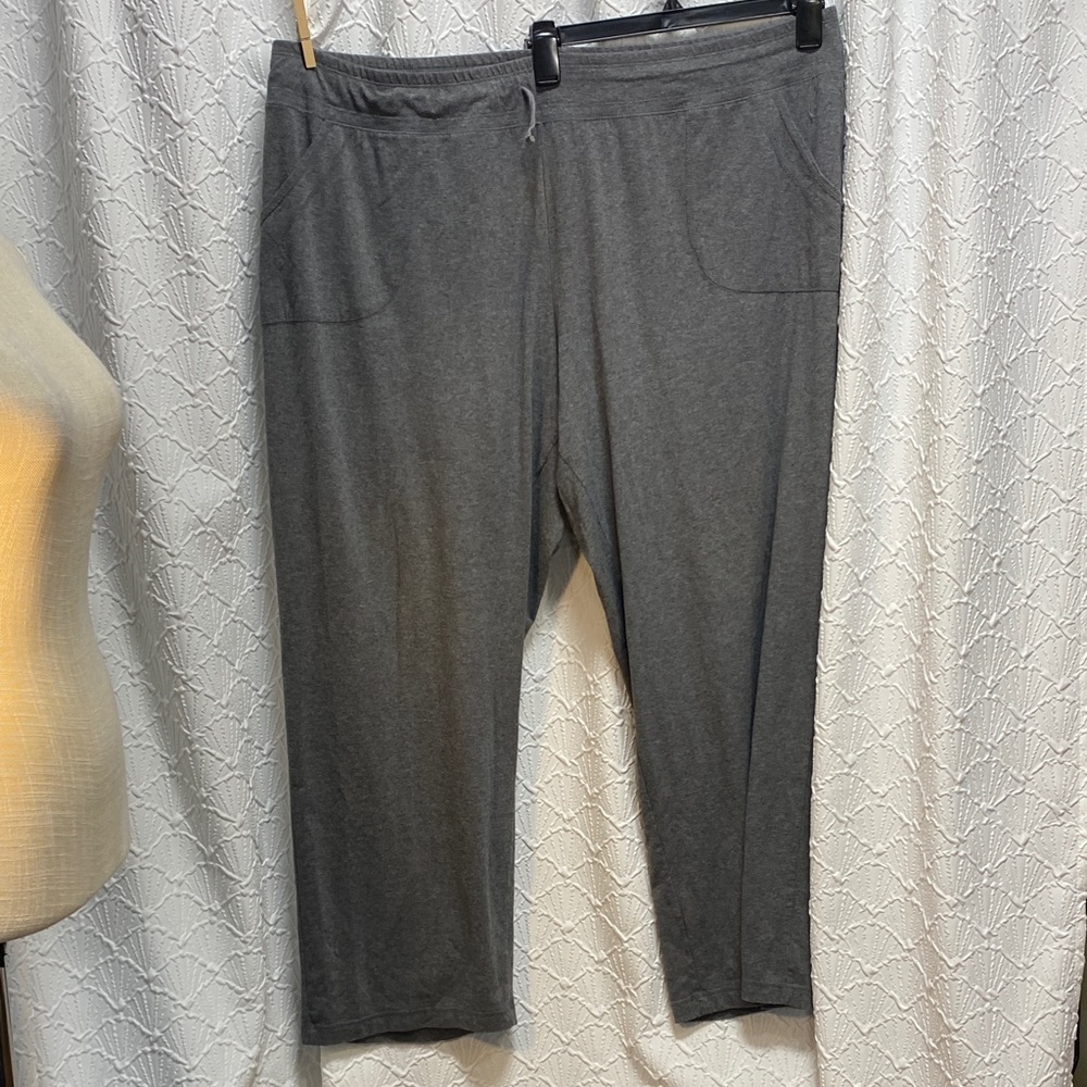 Danskin size 4X26-28 slip on‎ stretch Heather Charcoal Joggers casual lounge
